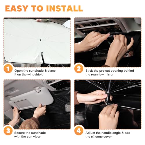Windshield Sun Shade Umbrella for 【2018 (FOR | Equinox/Terrain 18-26)