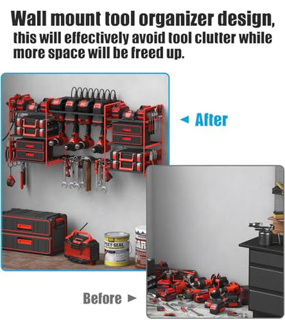Red Power Tool Organizer Wall Mount (6FT / Red)