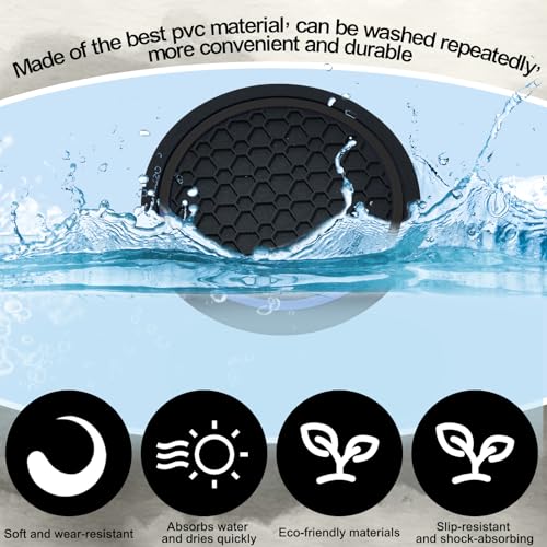 4PCS Car Cup Holder Coasters (Black)