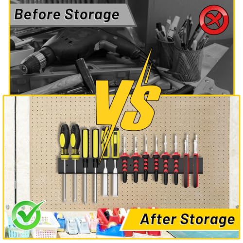 Screwdriver Organizer Wall Mount (2 PCS Black)