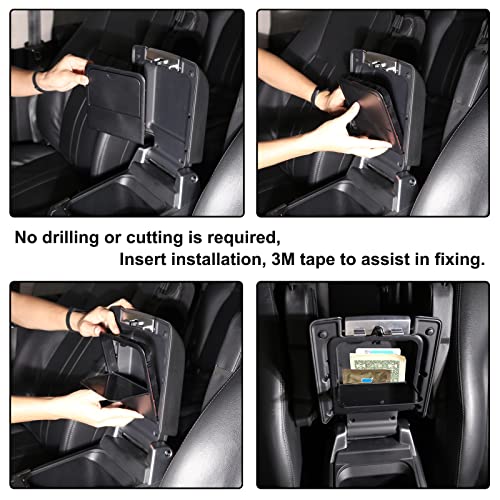 Car Armrest Hidden Storage Box Compatible with Land Rover Discovery 4 LR4 2010 (for Land Rover Discovery 4 LR4)