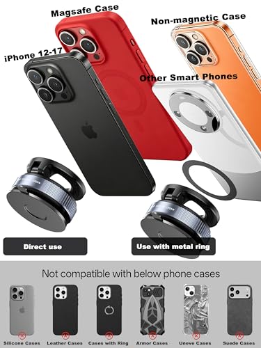 Upgraded 360° Vacuum Magnetic Phone Holder (White)
