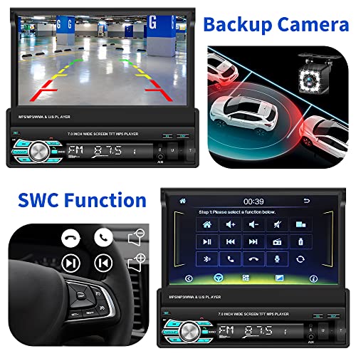 7'' Single Din Carplay Car Stereo (USB, Carplay)