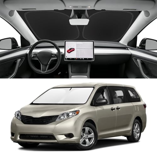 Custom Fit Windshield Sun Shade for Toyota Sienna 2011 (for 2011-2020 Toyota Sienna)