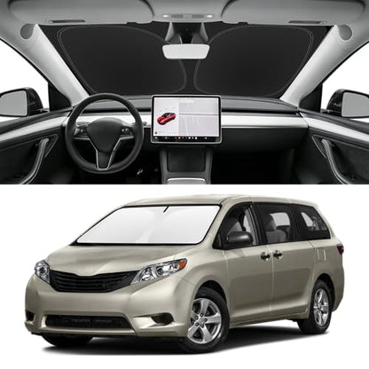 Custom Fit Windshield Sun Shade for Toyota Sienna 2011 (for 2011-2020 Toyota Sienna)