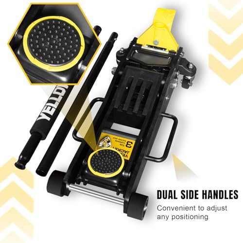 3 Ton Aluminum Floor Jack (Aluminum / 3 Ton dual pump and foot pedal)