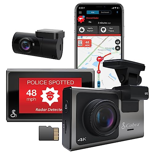 Smart Dash Cam + Rear Cam (4K Front and Rear View)