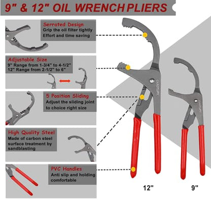 Oil Filter Wrench Set (4 Pack - Silver)