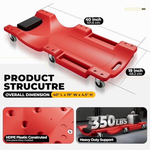 40 in Low Profile Under (Red / 40" L)