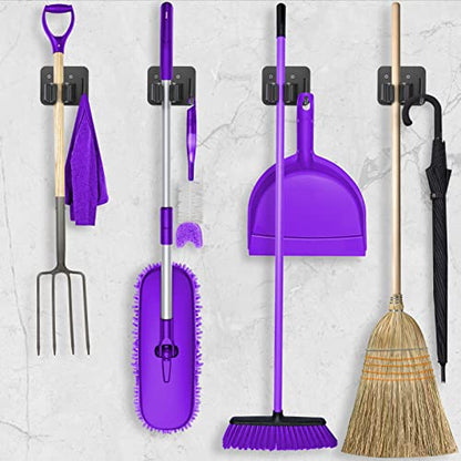 Stainless Steel Broom Holder (Black)