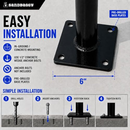 Commercial 2 Bike Rack (Post and Ring - 2 Bike Capacity)