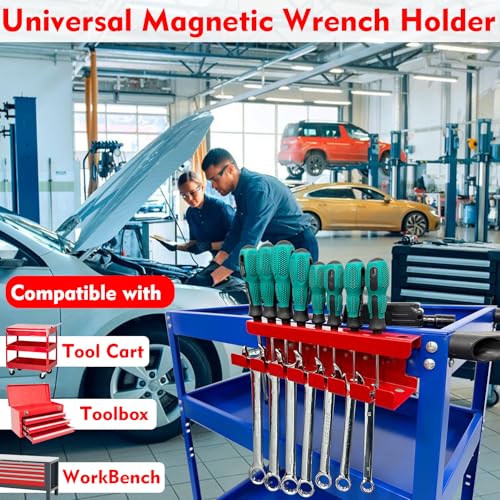 Magnetic Wrench Holder Heavy Duty (Red Screwdrivers Wrench Holder)