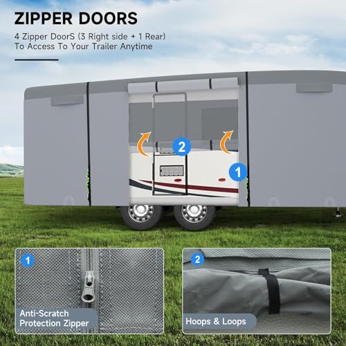 5th Wheel RV Cover Fits 40' (5th Wheel Cover(Grey) / Fits 40-44FT)