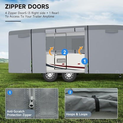 5th Wheel RV Cover Fits 34' (5th Wheel Cover(Grey) / Fits 34-37FT)