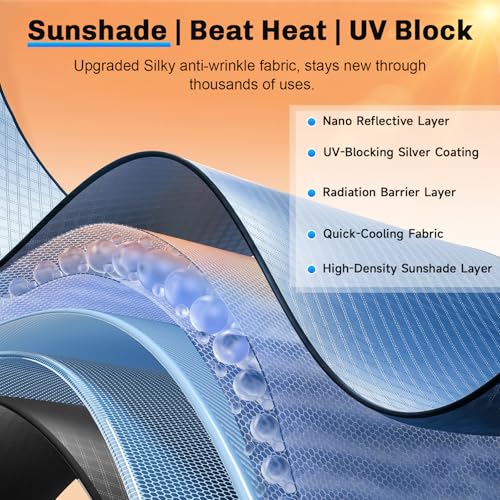 for 2024 2025 2026 Ford Ranger Windshield Umbrella Sunshade [Easier Foldable] 2024 2025 2026 Ranger Accessories Sunshade Umbrella for 2024 (2024 2025 2026 Ford Ranger (Umbrella))