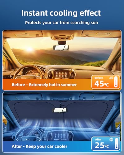 2026 Upgraded Windshield Sun Shade for Toyota Camry 2026 2025 (for Toyota Camry 2025+)