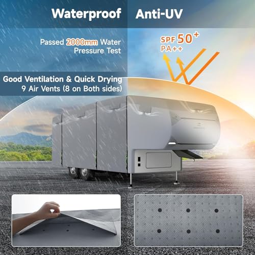 5th Wheel RV Cover Fits 40' (5th Wheel Cover(Grey) / Fits 40-44FT)