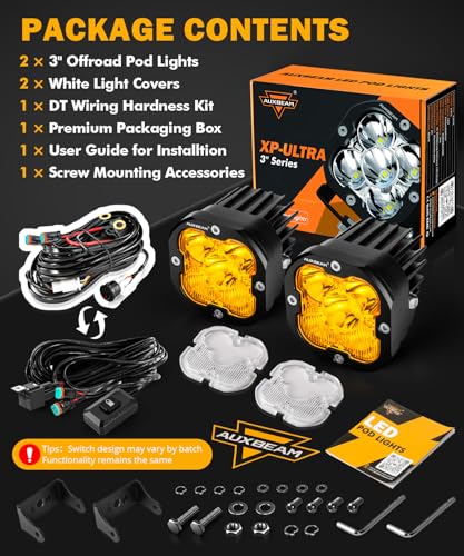 XP Ultra Series 3 Inch LED Light Pods Cube Off (XP-Ultra 3 Inch Amber/White Combo Beam)