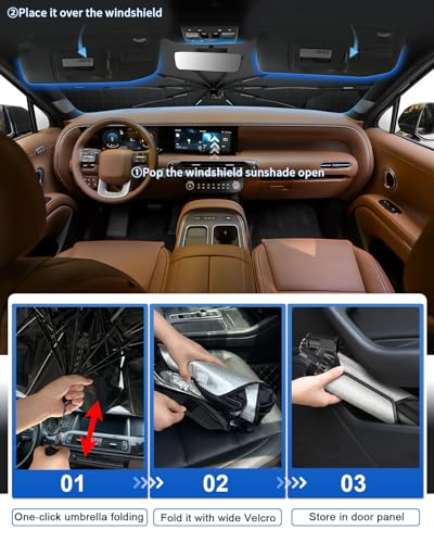 for 2026 2027 Hyundai Palisade Car Windshield Sun Shade Umbrella (2026 2027 Palisade)