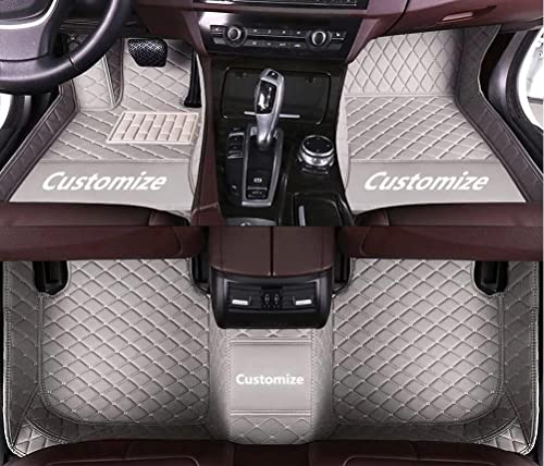 Custom All Weather Protection Leather Car Floor Mats for Cars Sedan SUV Sports Car Waterproof Floor Mat (Gray)