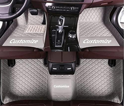 Custom All Weather Protection Leather Car Floor Mats for Cars Sedan SUV Sports Car Waterproof Floor Mat (Gray)
