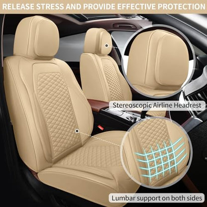 Car Seat Covers Full Set (5 Pack / Beige)