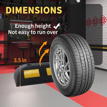 Rubber Parking Stopper for Garage 1 Pack (3.3“H 1pcs)