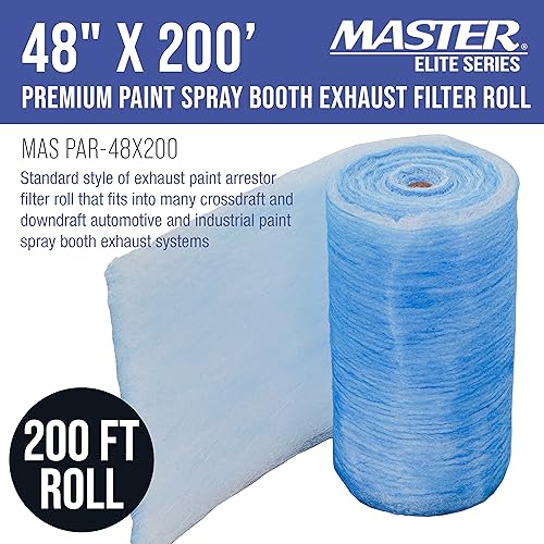 Elite Paint Spray Booth Exhaust Filter Roll 48" x 200' (48 inches x 200 Feet)