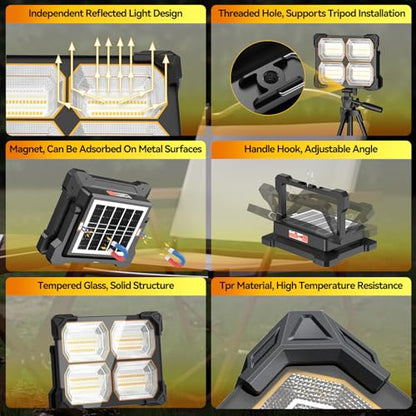 500W 42000LM Solar LED Work Light (White)