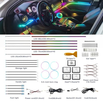 Acrylic Interior Car LED Strip Lights (22in1-90CM)