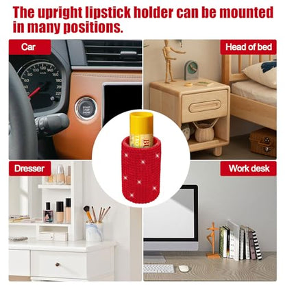 Upright Car Chapstick Holder (Red)