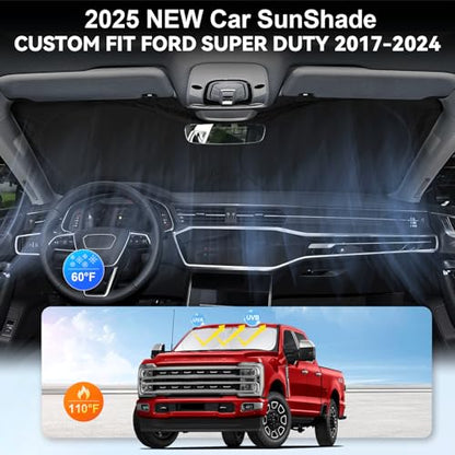 Sunshades for Ford F250 F350 2017 (fit for F250 F350 F450 F550 2017-2025)