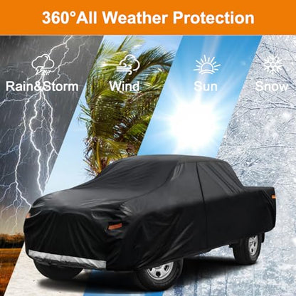 Heavy Duty Truck Cover for Dodge Ram 1500 (1-Ram 1500(2002-2008) Quad Cab LB Bed / PE-Black)