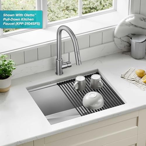 Stainless Steel 23 in Undermount Kitchen Sink KWU111 (Stainless Steel / 23 inch / Sink)