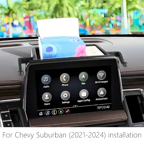 Car Phone Holder Center Console Organizer For Chevy Suburban 2021 2022 2023 2024 (Holder Box For Suburban Tahoe Yukon 2021-2024)