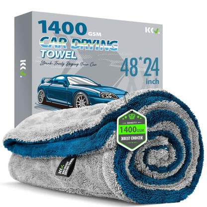 Full Sized SUV Drying Towel (Lightgrey-marineblue)
