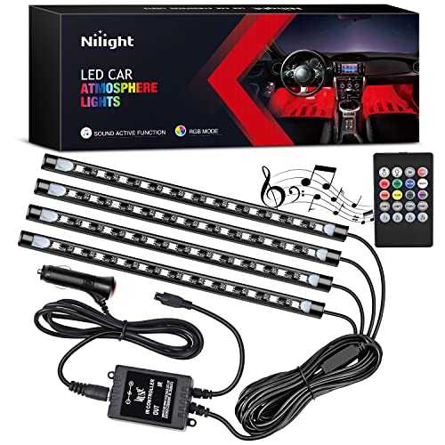 4PCS 48LED Car Interior Neon Accent Lights RGB Remote Control (Remote RGB Lights)