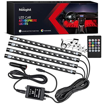 4PCS 48LED Car Interior Neon Accent Lights RGB Remote Control (Remote RGB Lights)