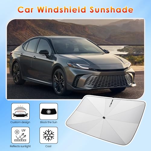 for 2025 2026 Toyota Camry Windshield Sunshade Umbrella Custom Fit Windshield Sun Protector (for 2025-2026 Toyota Camry)