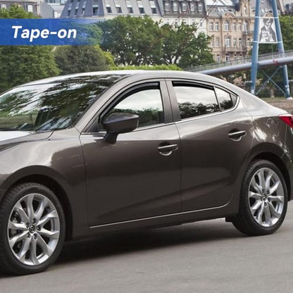 Window Visors Rain Guards for 2010 2011 2012 2013 Mazda 3 Sedan (2010-2013 Mazda 3 Sedan)