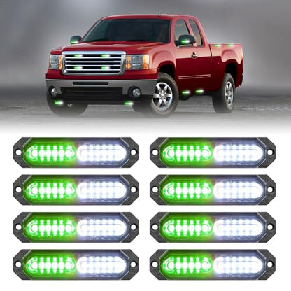 1200T Emergency Strobe Grille Lights (Green/White)