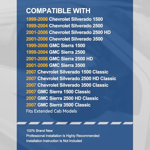 Tape On Window Visors for 1999 (99-07 Silverado/Sierra 1500-3500)