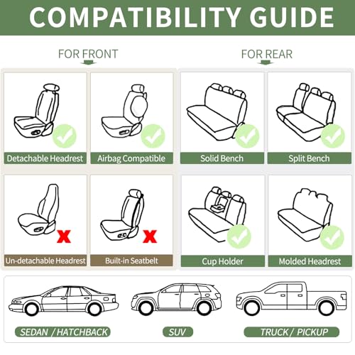 Car Seat Covers Full Set (Full Set / Beige)