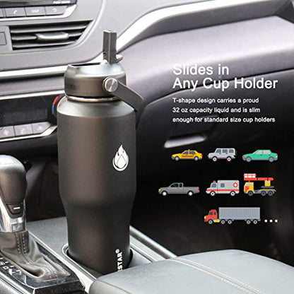Water Bottle 32oz (Black / 32 Ounces)