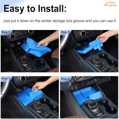 Center Console Shifter Storage Tray for Ford Maverick 2022 (Blue)