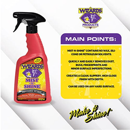 Mist-N-Shine Quick Detailer Spray - Waterless Wash - 22 oz (22 Fl Oz (Pack of 1))