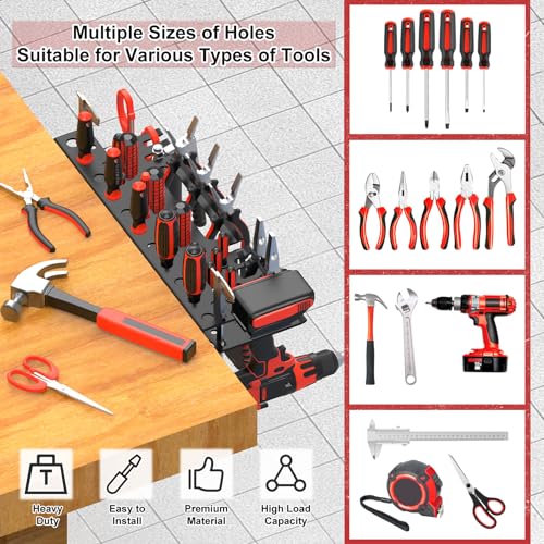 Metal Screwdriver Organizer (Black / 1PC Hand Tool Holder)
