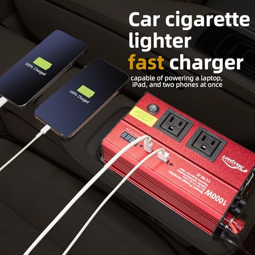 Car 1000w Inverter (1000W / Red)