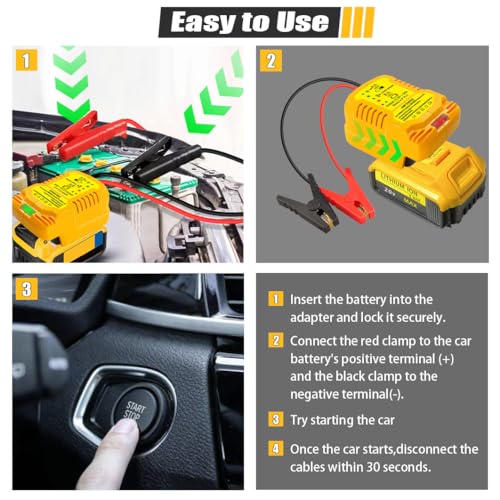 Jump Starter Adapter for DeWalt 20V (For DeWalt)