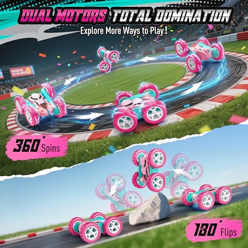 Pink RC Car for Girls Age 6+ (Pink / Pro (USB-C & Modular Battery))